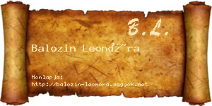 Balozin Leonóra névjegykártya